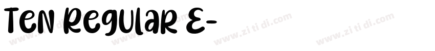 Ten Regular E字体转换
